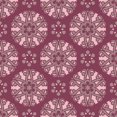 Sorunsuz arka plan. Çiçek mor kırmızı desenli duvar kağıtları, Tekstil ve kumaş için