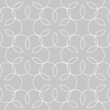 Geometrik yazıcı gri ve beyaz. Web, Tekstil ve duvar kağıtları için seamless modeli