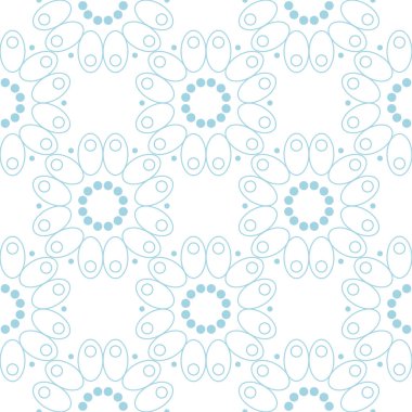 Beyaz zemin üzerine mavi çiçekler. Tekstil ve duvar kağıtları için süs seamless modeli