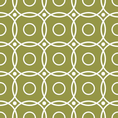 Zeytin yeşili ve beyaz geometrik seamless modeli web, Tekstil ve duvar kağıtları için