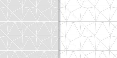 Işık gri geometrik süsler. Web, Tekstil ve duvar kağıtları için dikişsiz desen seti
