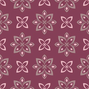Sorunsuz arka plan. Çiçek mor kırmızı desenli duvar kağıtları, Tekstil ve kumaş için