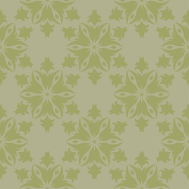 Zeytin yeşili çiçek süs tasarım. Tekstil ve duvar kağıtları için seamless modeli