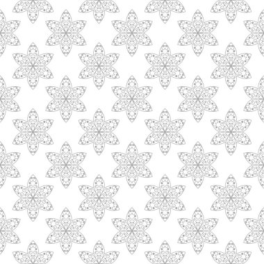 Beyaz arka plan üzerine açık gri çiçek tasarım. Tekstil ve duvar kağıtları için seamless modeli