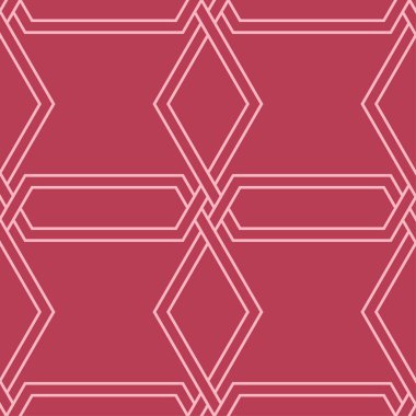 Geometrik süsleme. Kırmızı ve soluk pembe seamless modeli web, Tekstil ve duvar kağıtları için