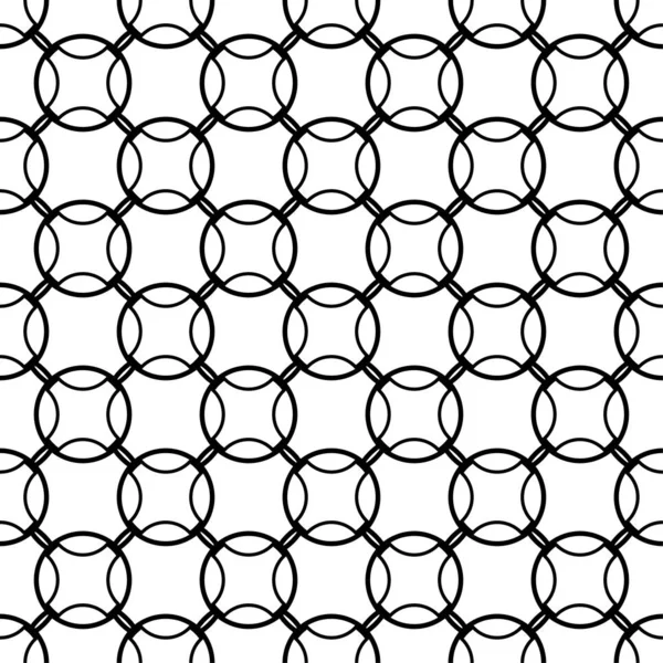 Schwarzes Geometrisches Nahtloses Muster Auf Weißem Hintergrund Ornament Für Web — Stockvektor