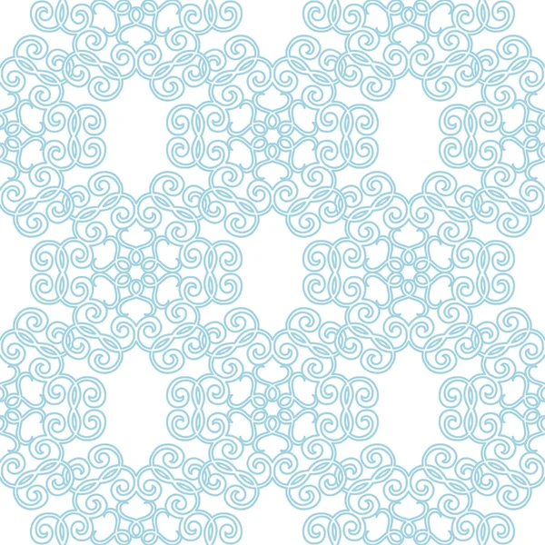 Ornement Floral Bleu Sur Fond Blanc Modèle Sans Couture Pour — Image vectorielle