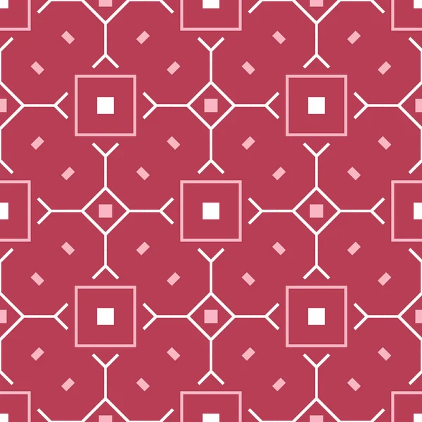 Geometrischer Hintergrund Rote Und Beige Nahtlose Muster Für Tapeten Textilien — Stockvektor