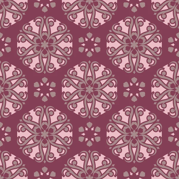 Fond Sans Couture Floral Motif Rouge Pourpre Pour Papiers Peints — Image vectorielle