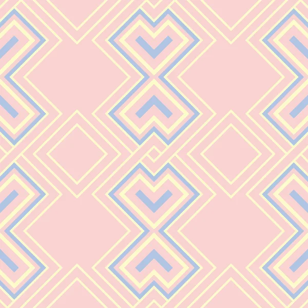 Fond Sans Couture Avec Motif Géométrique Coloré Éléments Rose Bleu — Image vectorielle