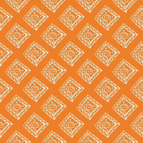 Orange Geometrisches Ornament Nahtloses Muster Für Web Textilien Und Tapeten — Stockvektor