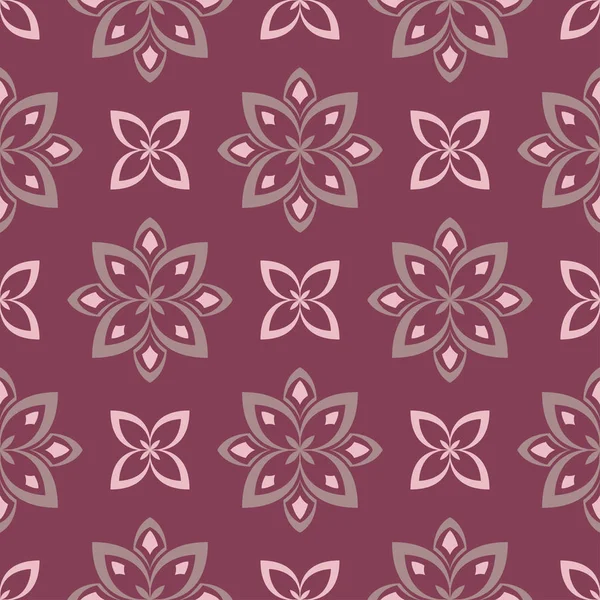 Fond Sans Couture Floral Motif Rouge Pourpre Pour Papiers Peints — Image vectorielle