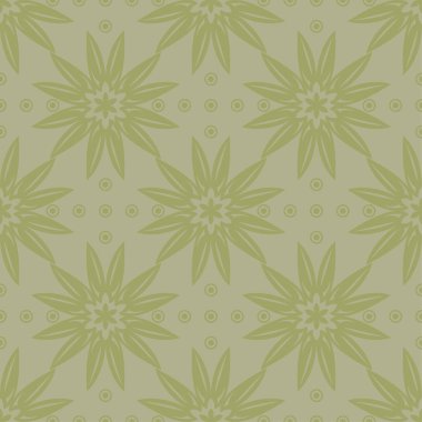 Zeytin yeşili çiçek süs tasarım. Tekstil ve duvar kağıtları için seamless modeli