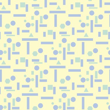 Yeşil ve mavi tasarım ile geometrik bej seamless modeli. Arka plan duvar kağıtları, Tekstil ve kumaş için