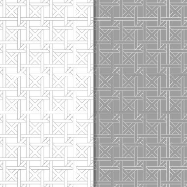 Web, Tekstil ve duvar kağıtları için dikişsiz desen gri ve beyaz geometrik dizi