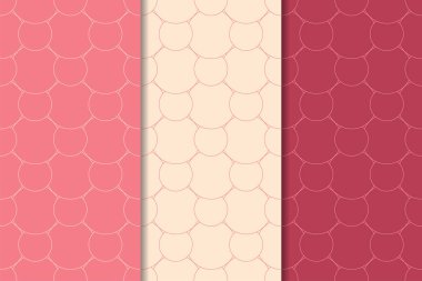 Geometrik süsler kümesi. Web, Tekstil ve duvar kağıtları için kiraz kırmızı Dikişsiz desen