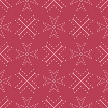 Kırmızı geometrik yazdır. Web, Tekstil ve duvar kağıtları için seamless modeli