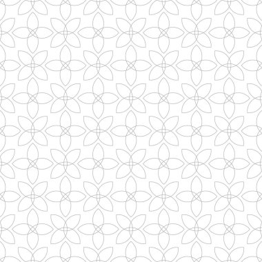 Beyaz arka planda gri geometrik süsleme. Web, Tekstil ve duvar kağıtları için seamless modeli