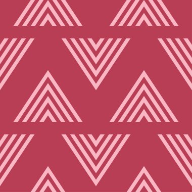 Kırmızı ve soluk pembe geometrik seamless modeli web, Tekstil ve duvar kağıtları için