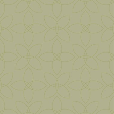 Zeytin yeşili geometrik süsleme. Web, Tekstil ve duvar kağıtları için seamless modeli