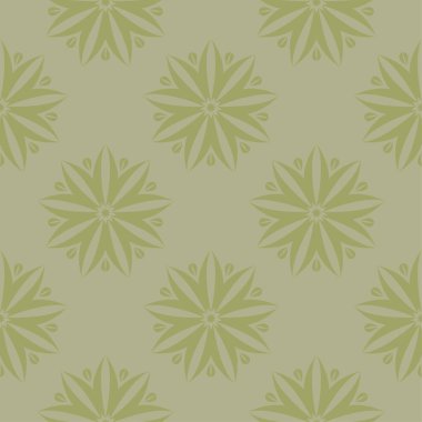 Zeytin yeşili çiçek süsleme. Tekstil ve duvar kağıtları için seamless modeli