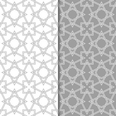 Gri ve beyaz geometrik Dikişsiz desen web, Tekstil ve duvar kağıtları için