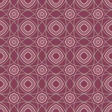 Geometrik seamless modeli. Mor kırmızı arka plan duvar kağıtları, Tekstil ve kumaş için
