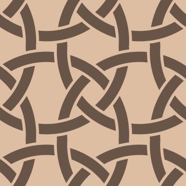 Bej ve kahverengi geometrik yazdırın. Web, Tekstil ve duvar kağıtları için seamless modeli