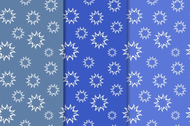 Çiçek süsler kümesi. Mavi dikey Dikişsiz desen. Duvar kağıdı arka plan