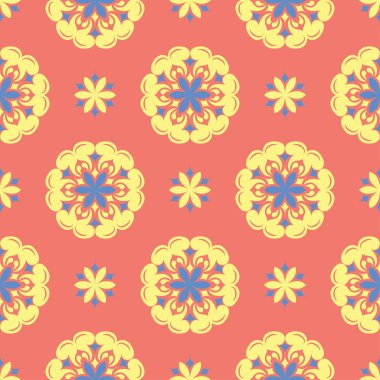 Parlak renkli kesintisiz arka plan. Kırmızı sarı ve mavi bir arka plan duvar kağıtları, Tekstil ve kumaş için