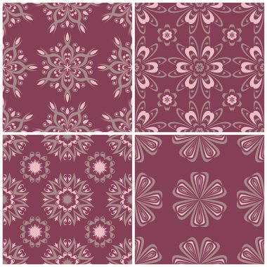 Menekşe sorunsuz arka plan duvar kağıtları, Tekstil ve kumaş çiçek desenleri ile ayarla