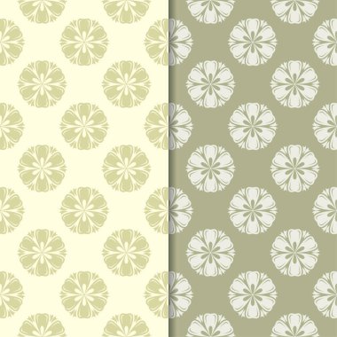 Zeytin yeşili st çiçek kökenden. Tekstil ve duvar kağıtları için dikişsiz desen