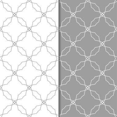 Web, Tekstil ve duvar kağıtları için dikişsiz desen gri ve beyaz geometrik dizi