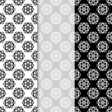 Sorunsuz tek renkli çiçek desenleri. Arka plan duvar kağıtları için çiçeğe elemanları ile.