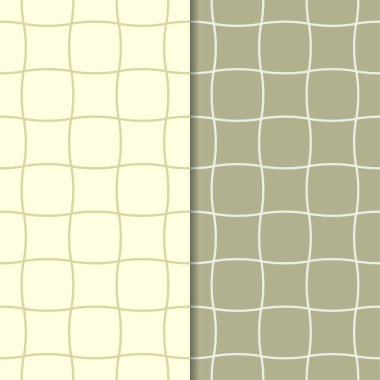 Zeytin yeşili geometrik süsler. Web, Tekstil ve duvar kağıtları için dikişsiz desen seti