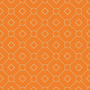 Turuncu geometrik süsleme. Web, Tekstil ve duvar kağıtları için seamless modeli