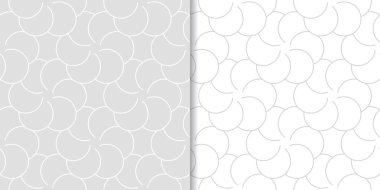 Işık gri geometrik süsler. Web, Tekstil ve duvar kağıtları için dikişsiz desen seti