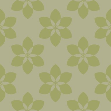 Zeytin yeşili çiçek süsleme. Tekstil ve duvar kağıtları için seamless modeli