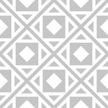 Gri ve beyaz geometrik süsleme. Web, Tekstil ve duvar kağıtları için seamless modeli
