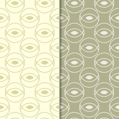 Geometrik süsler kümesi. Zeytin yeşili Dikişsiz desen web, Tekstil ve duvar kağıtları için