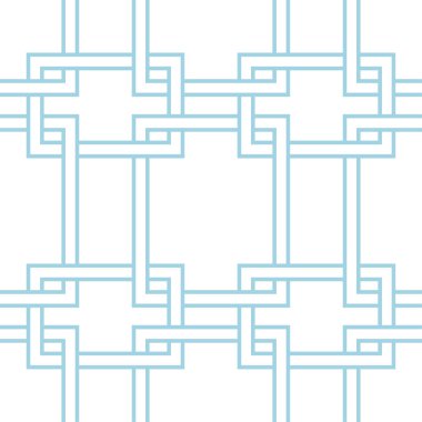 Beyaz ve mavi geometrik süsleme. Web, Tekstil ve duvar kağıtları için seamless modeli