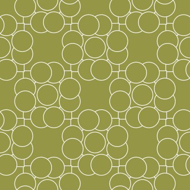 Zeytin yeşili ve beyaz geometrik seamless modeli web, Tekstil ve duvar kağıtları için