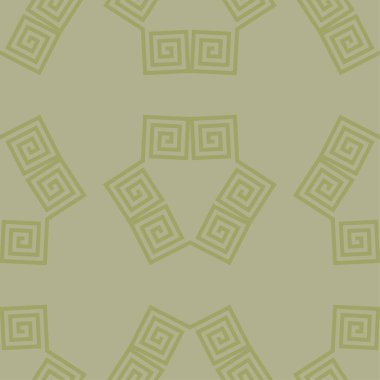 Zeytin yeşili geometrik süsleme. Web, Tekstil ve duvar kağıtları için seamless modeli