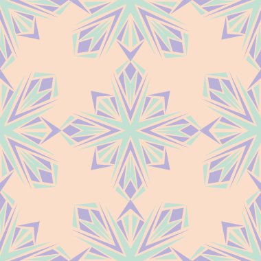 Çiçek seamless modeli. Bej renkli arka plan duvar kağıtları, Tekstil ve kumaş için mor ve mavi çiçek öğeleri ile