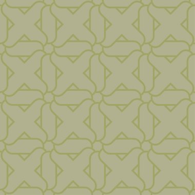 Zeytin yeşili geometrik süsleme. Web, Tekstil ve duvar kağıtları için seamless modeli