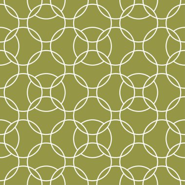 Zeytin yeşili ve beyaz geometrik süsleme. Web, Tekstil ve duvar kağıtları için seamless modeli