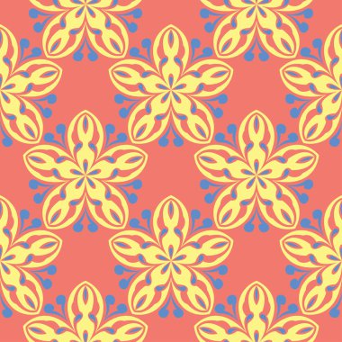 Parlak renkli kesintisiz arka plan. Kırmızı sarı ve mavi bir arka plan duvar kağıtları, Tekstil ve kumaş için