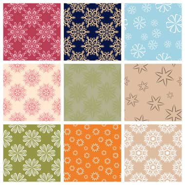 Duvar kağıtları, Tekstil ve kumaş çiçek desenleri ile sorunsuz kökenden ayarla