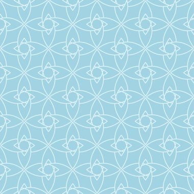 Hafif mavi geometrik süsleme. Web, Tekstil ve duvar kağıtları için seamless modeli