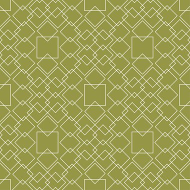 Zeytin yeşili geometrik süsleme. Web, Tekstil ve duvar kağıtları için seamless modeli